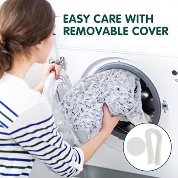 Calming Cozy Soft Donut Round Cat Dog Plush Bed with Removable Washable Cover - Picture 5 of 6